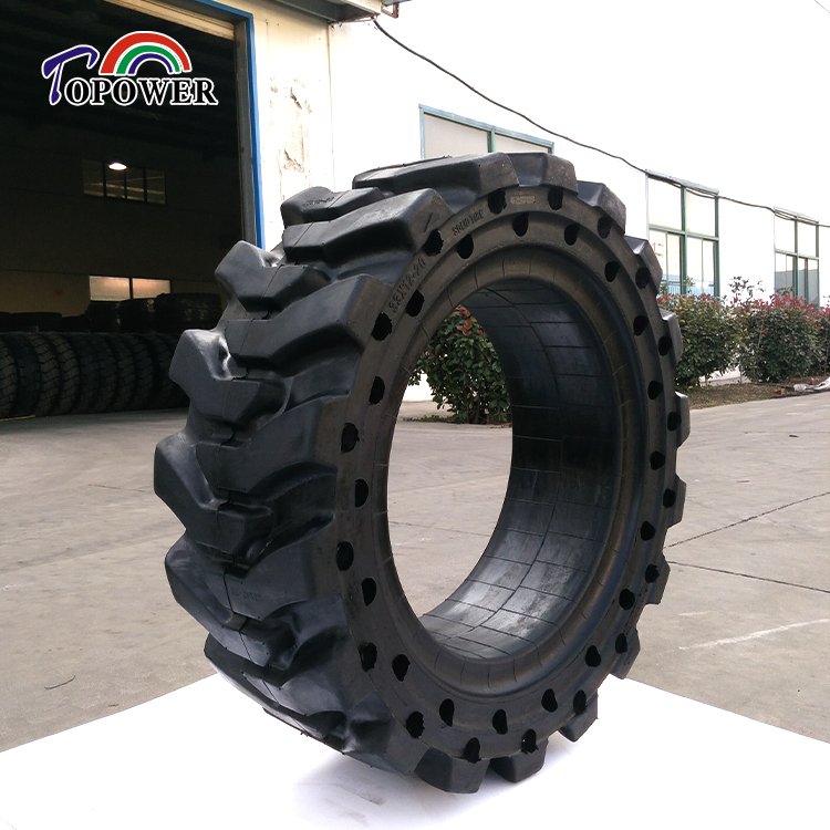 boom lift skid steer loader solid rubber tire 10x16.5 12x16.5 14-17.5