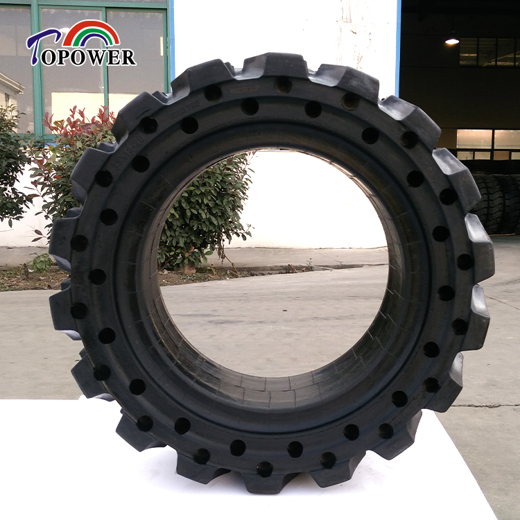 boom lift skid steer loader solid rubber tire 10x16.5 12x16.5 14-17.5