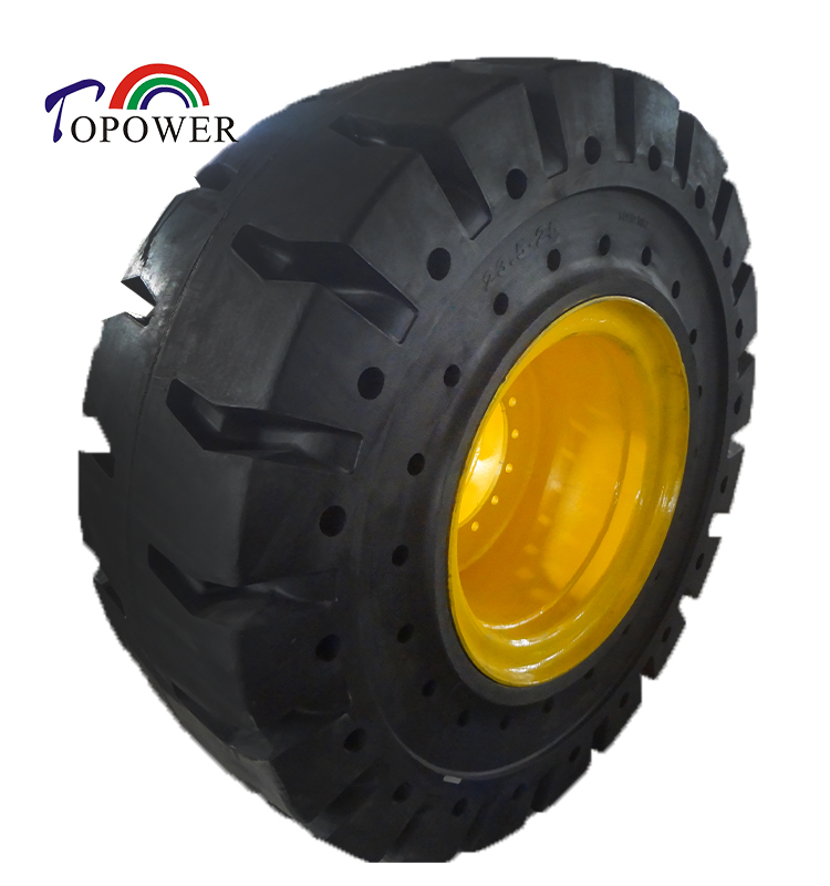 gantry crane reach stacker wheel loader solid rubber tire 17.5-25 23.5-25 26.5-25