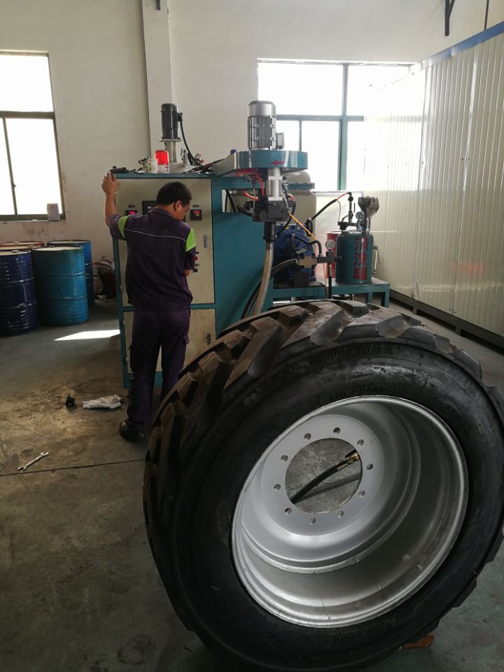 pu foamed filled rubber tyre  pu filled tire