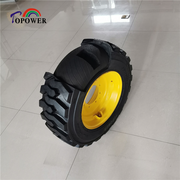 pu foamed filled rubber tyre  pu filled tire