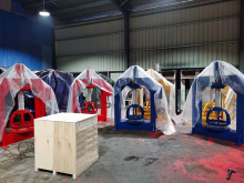 Factory Direct Supply Solid Tire Press Machine Truck Rubber Tyre Changer 120 Ton Hydraulic Pressing