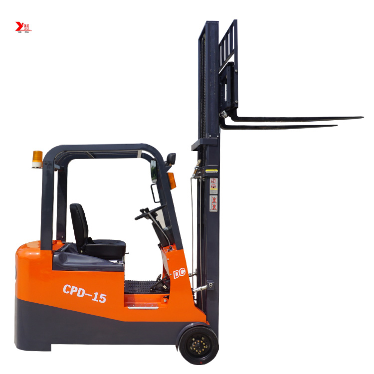 China YANCHA 3 wheel electric forklift 1.5 ton with CE certification for sale