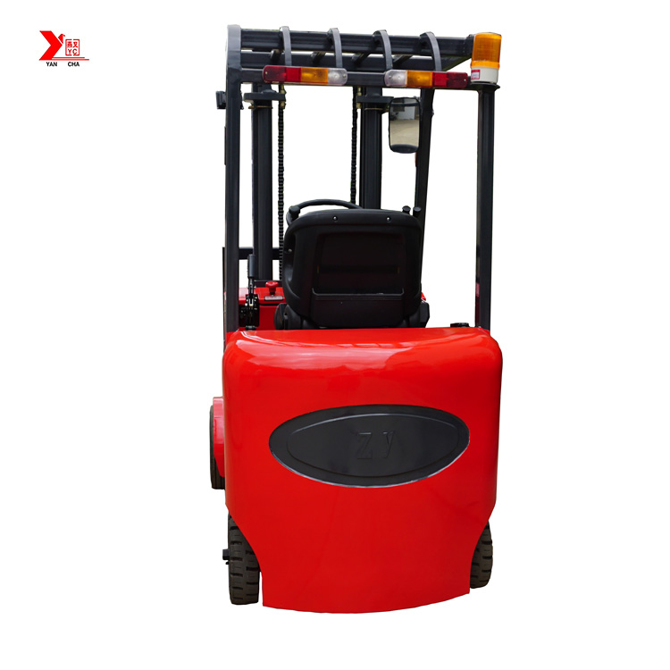 1 ton 1.5 ton YANCHA small electric forklift with four wheel CE approved for sale