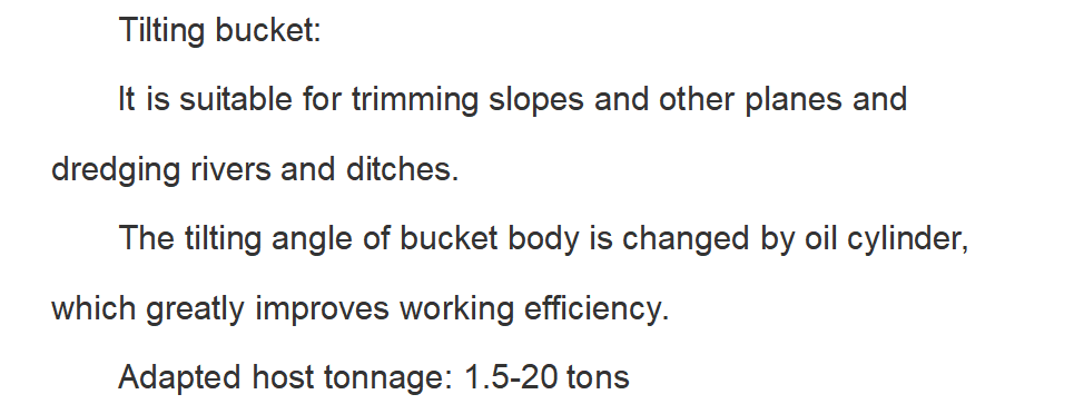 Accessory BUT buckets for excavator for sale