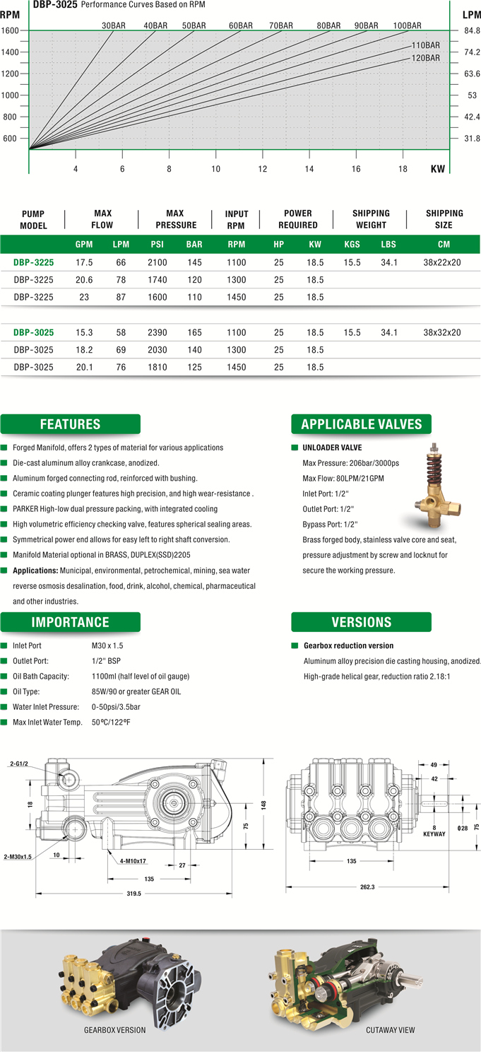 DBP Series Reciprocating High Pressure Plunger Pump