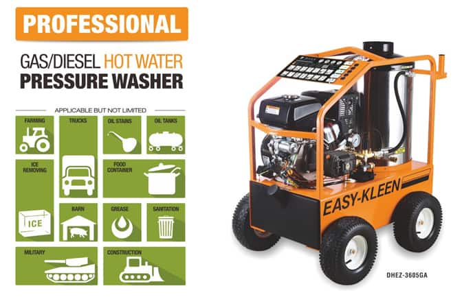 Professional Gas/Diesel Hot Water Pressure Washer DHEZ-3605