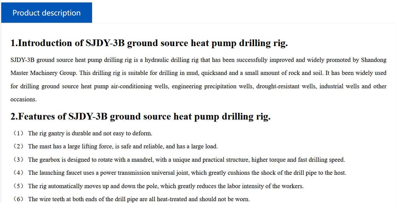 SJDY-3B ground source heat pump water well drilling rig