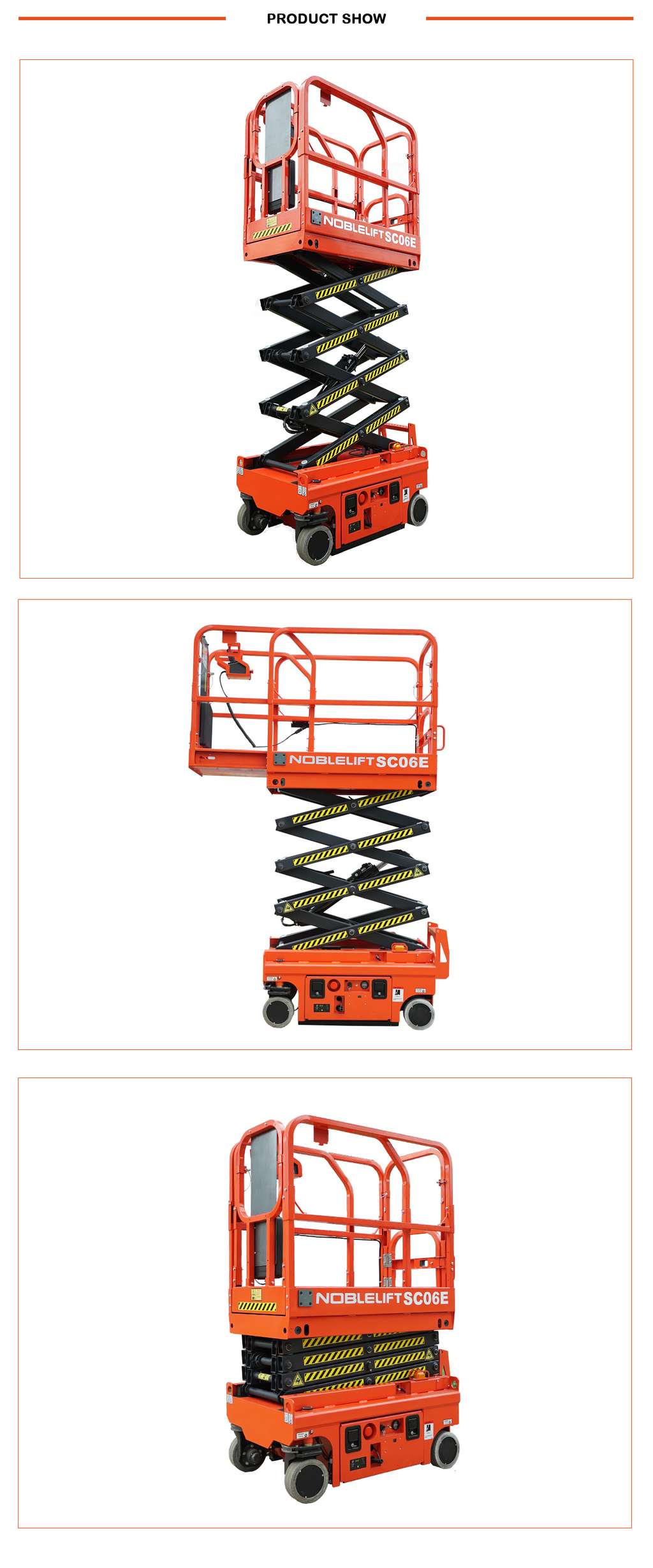 NOBLELIFT Official 5-6m Scissor Lift   SC05/06 SC05/06E