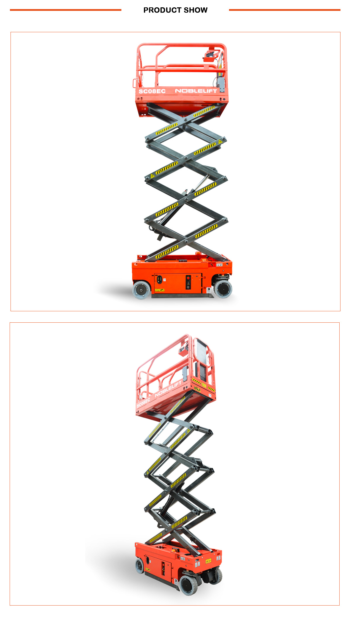 NOBLELIFT Official 8-10m  Scissor Lift  SC08EC/HC SC08EN/HN SC10EN/HN