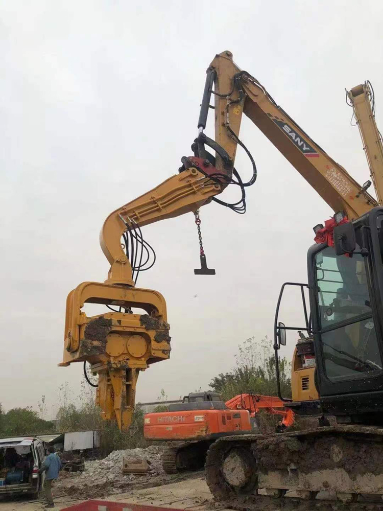 China VIBRA FV-100 hydraulic attachments pile driver for 7-12 ton excavator sale